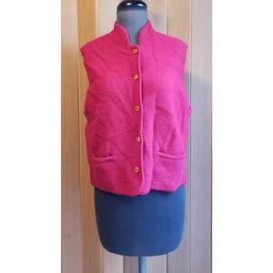 Corbin Threads Wool size medium red button up vest